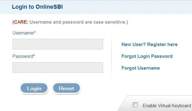 SBI CIF number using net banking